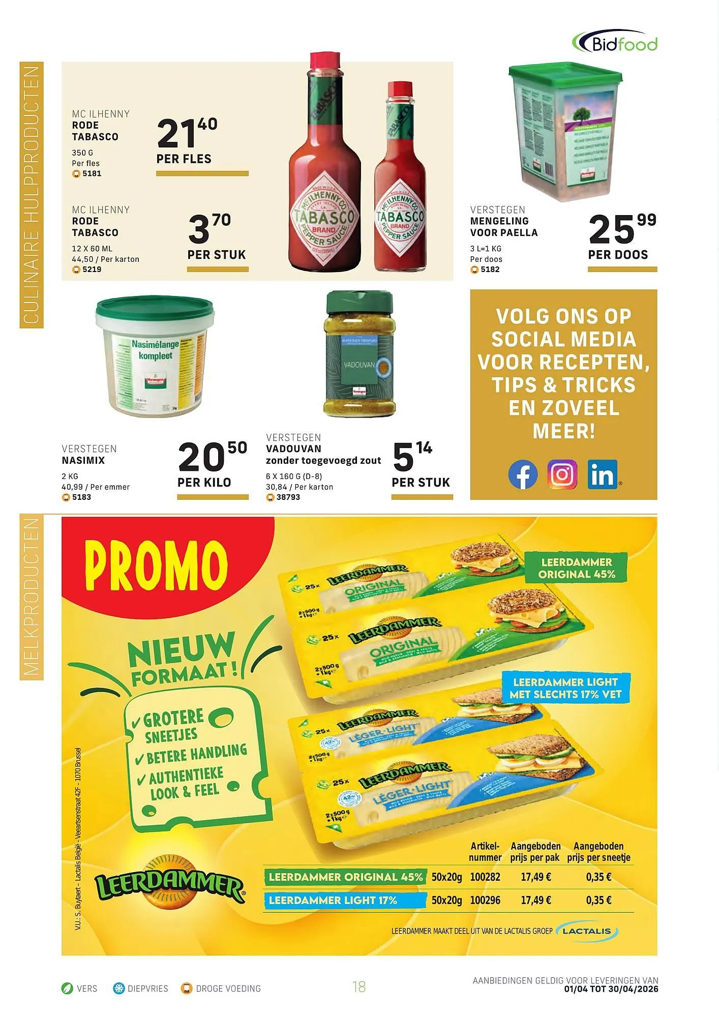 Bidfood folder van 1 april tot 30 april 2026 - folder pagina 18