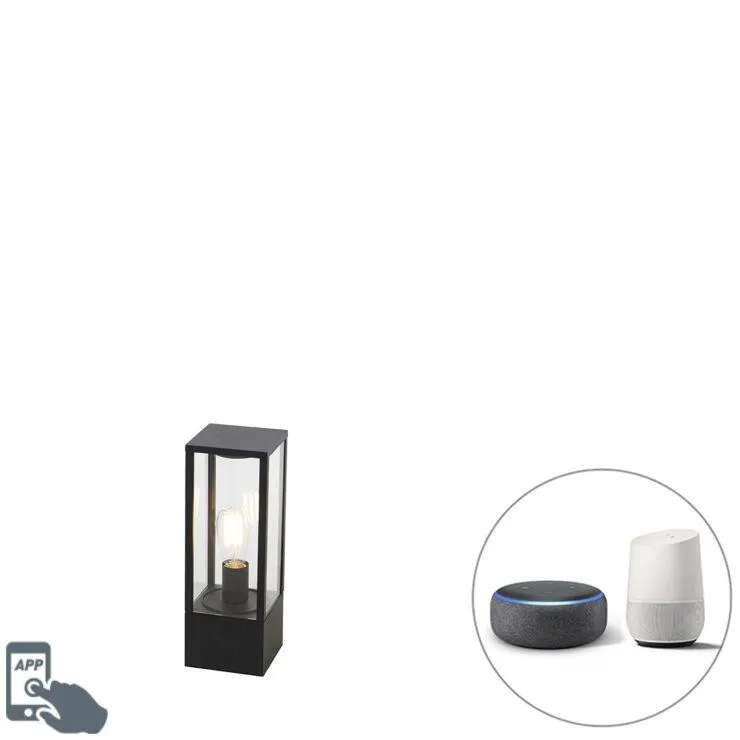 Smart staande buitenlamp zwart 40 cm incl. Wifi ST64 - Charlois