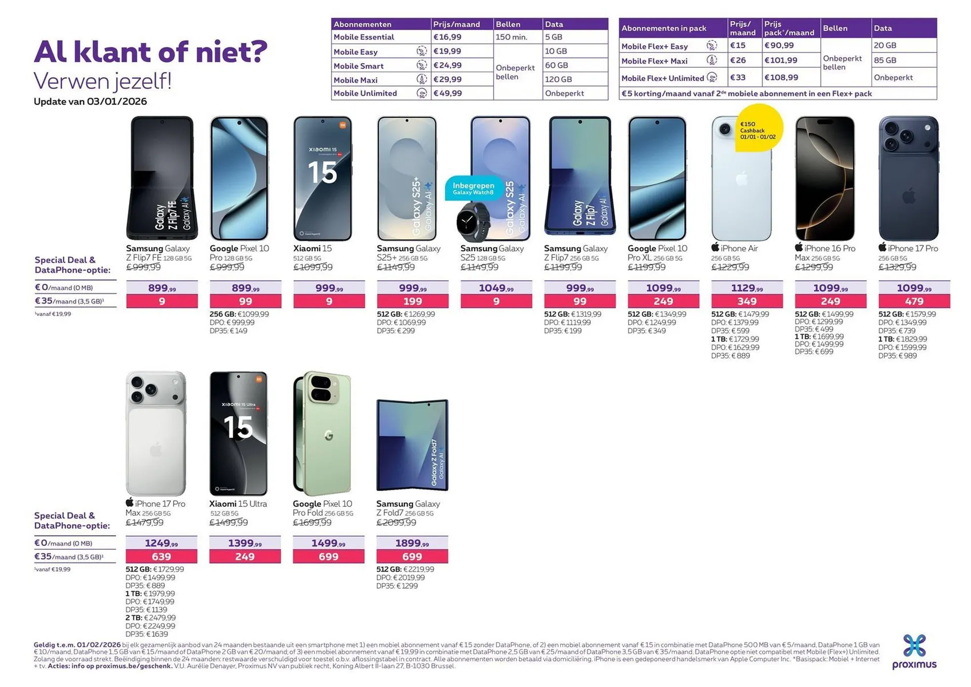 Proximus folder van 8 januari tot 2 februari 2026 - folder pagina 3
