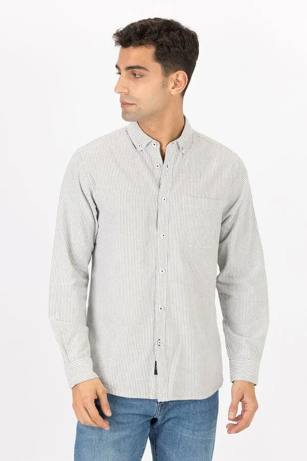Camisa Regular Fit Oxford Rayas