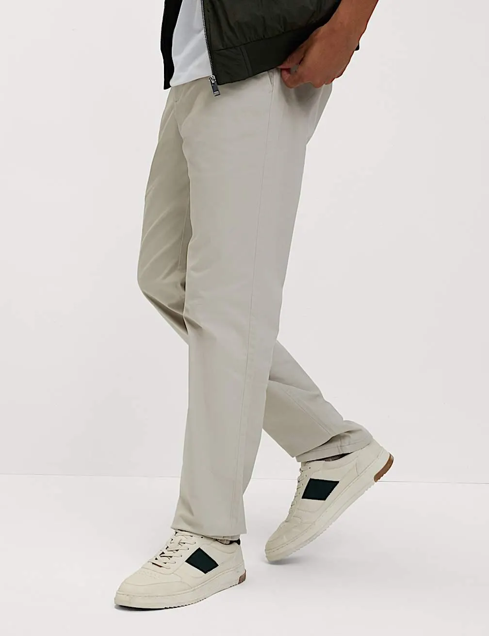 Regular Fit Elasticated Waist Chinos