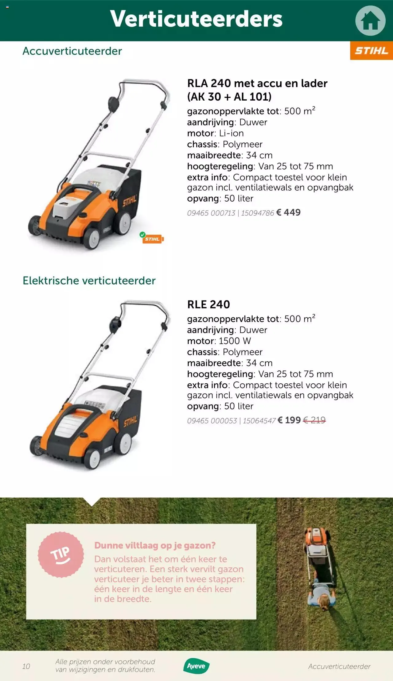 Aveve folder - Gids tuinmachines van 12 mei tot 31 december 2023 - folder pagina 10