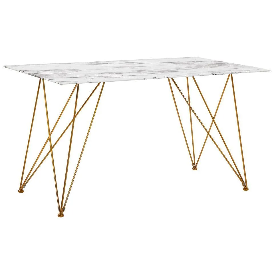 KENTON - Eettafel - Grijs - 80 x 140 cm - Veiligheidsglas