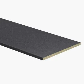 GAMMA keukenwerkblad met waterkering ASW28 2050x600x28 mm 8194 myriade zwart