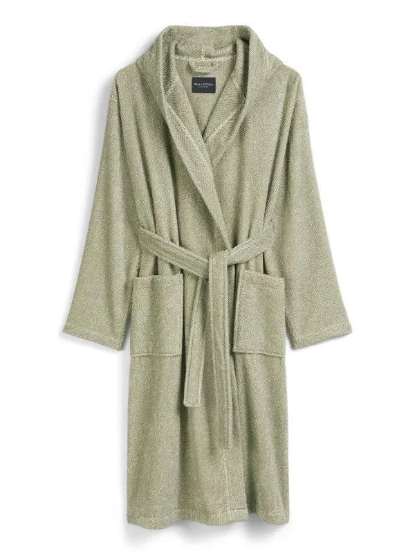 Marc O'Polo Timeless Men Melange Mosgroen Badjas