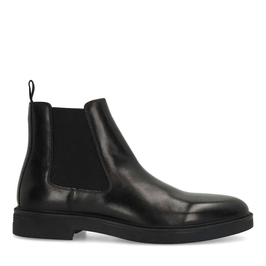 Zwarte leren Chelsea boots