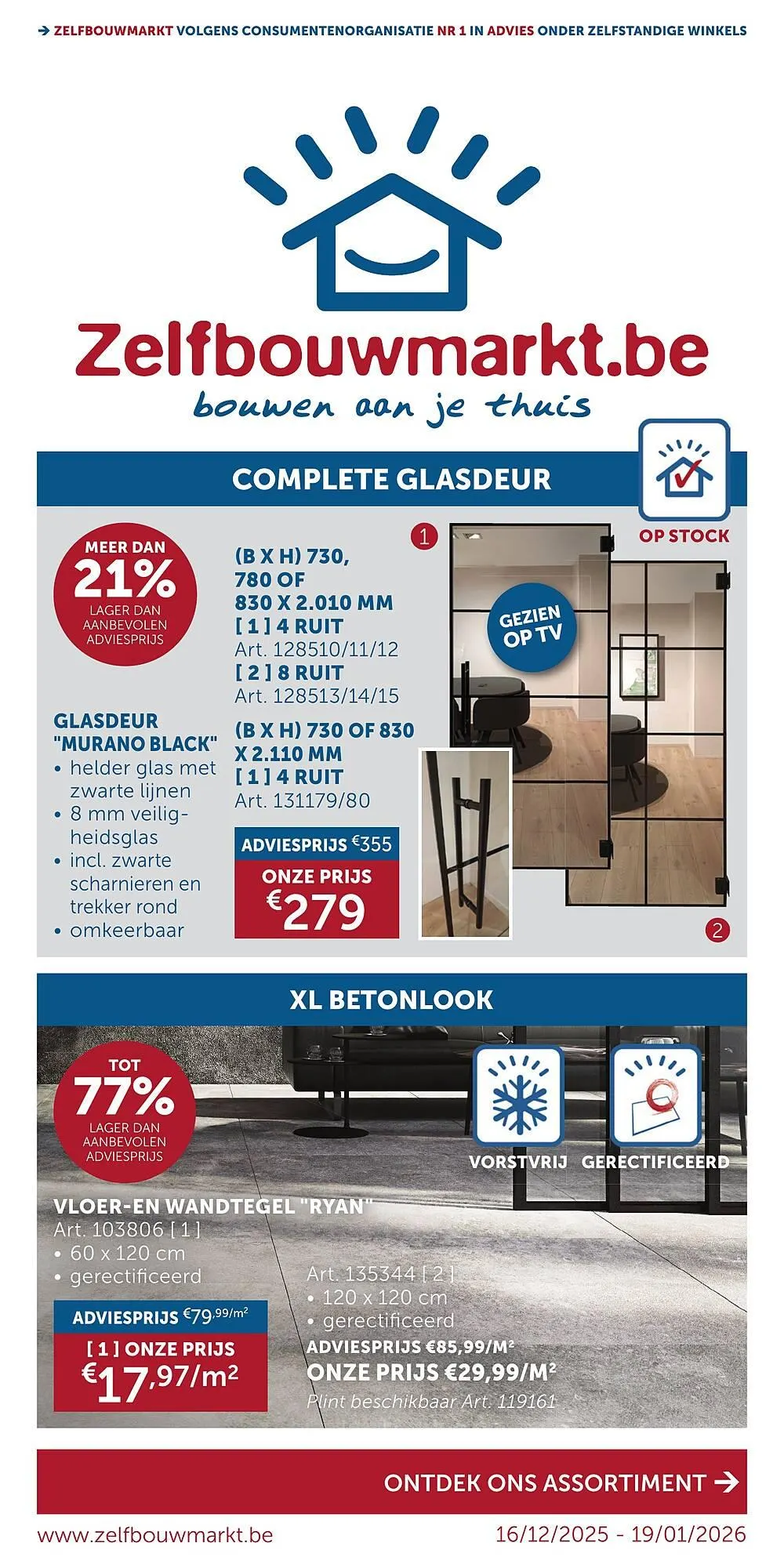 Zelfbouwmarkt folder van 15 december tot 19 januari 2026 - folder pagina 1