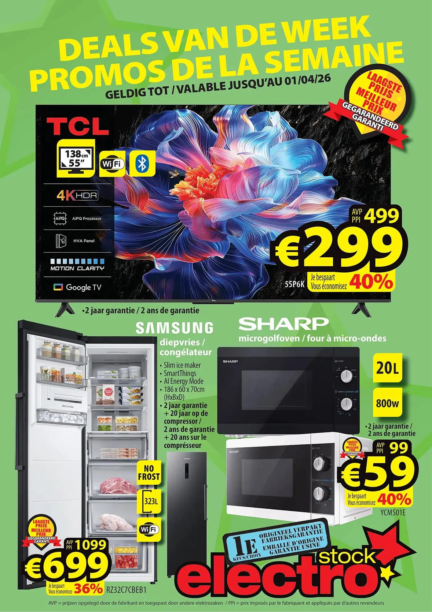 ElectroStock folder van 25 maart tot 1 april 2026 - folder pagina 1