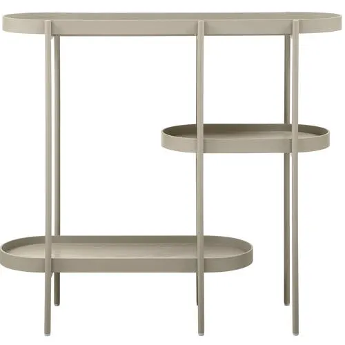 WOOOD widetable Noan - Hout/Metaal - Beige - 80x90x28