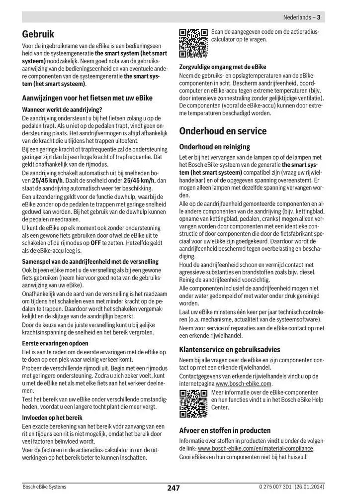 Electric Bike Manual van 12 februari tot 12 augustus 2025 - folder pagina 247