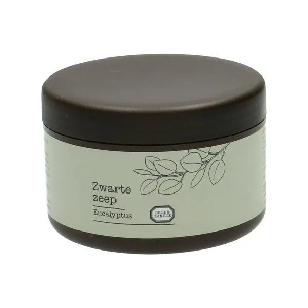 Aleppo zwarte zeep, eucalyptus, pot 180 gram