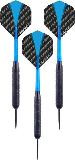 Longfield Darts Steeltip Dartpijl Set 23 gram Zwart/Blauw 3 stuks