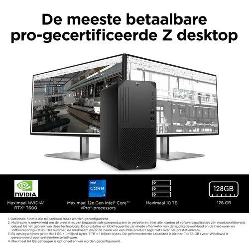 HP Z1 G9 Tower Intel® Core™ i9 i9-12900 32 GB DDR5-SDRAM 1 TB SSD NVIDIA GeForce RTX 3070 Windows 11
