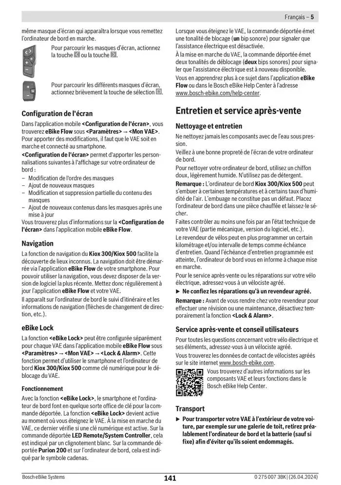 Electric Bike Manual van 12 februari tot 12 augustus 2025 - folder pagina 141