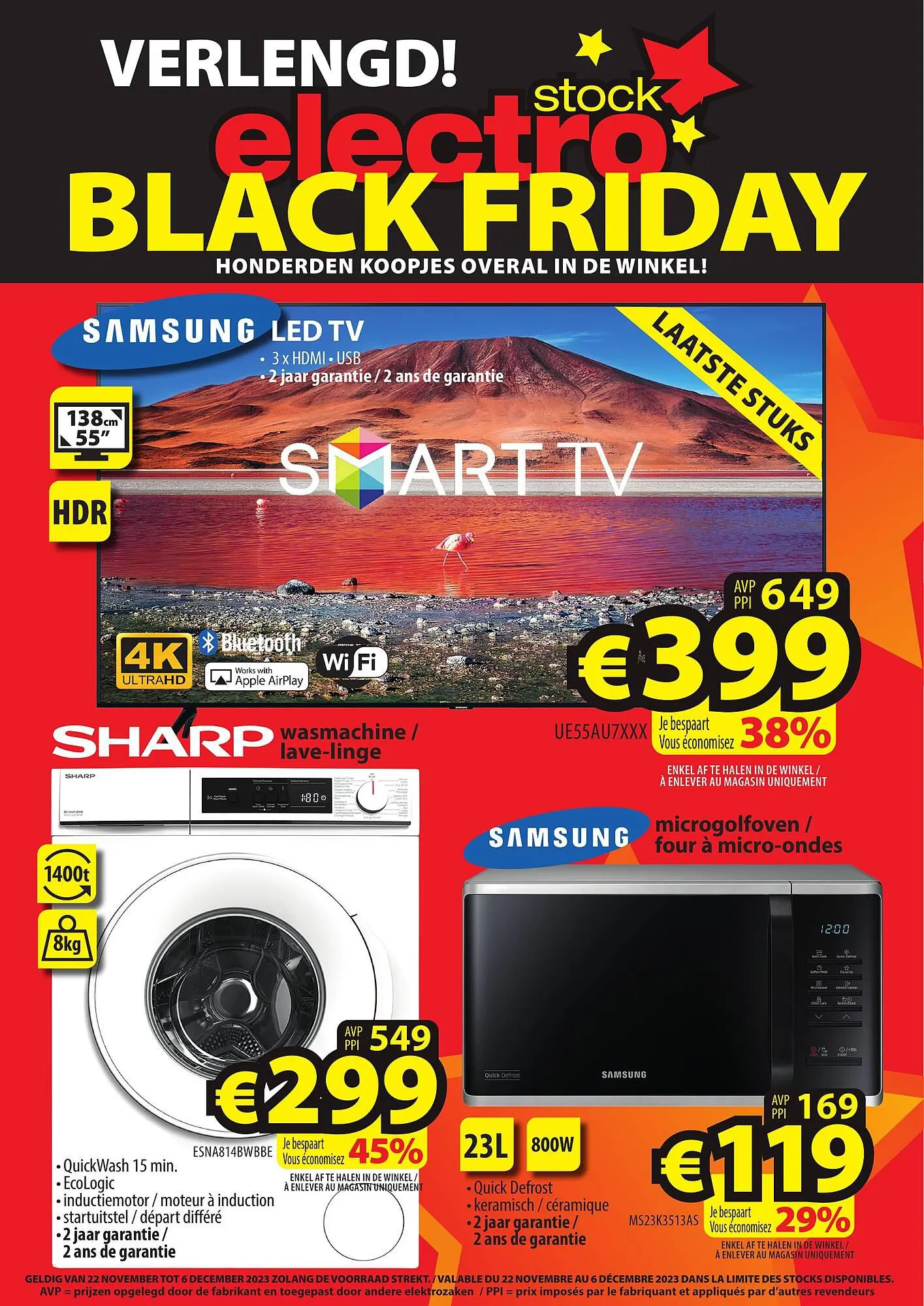 ElectroStock folder van 22 november tot 5 december 2023 - folder pagina 1