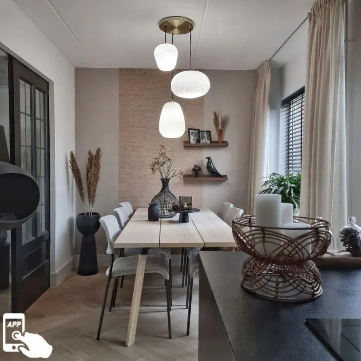 Smart design hanglamp goud met opaal glas incl. 3 Wifi A60 - Hero