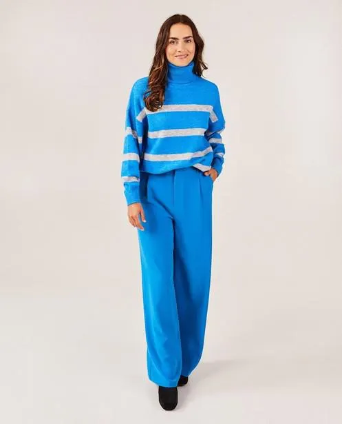 Rolkraagtrui met strepen