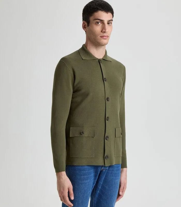 Groen blazer punto roma in katoen