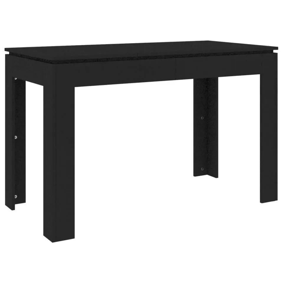 VIDAXL Eettafel 120x60x76 cm spaanplaat zwart