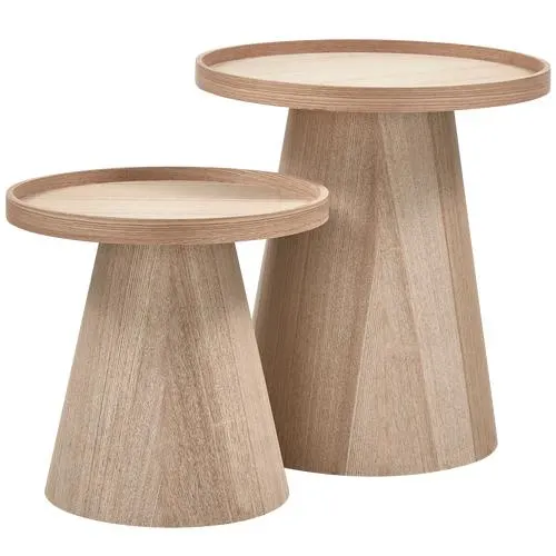 WOOOD bijzettafel Maud - Hout - Naturel - 50x45x45