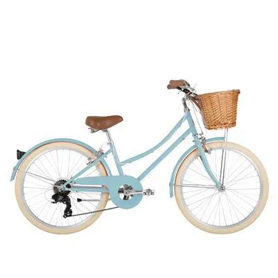 Bobbin Fiets 24" gingersnap (incl. mandje) - duck egg blue