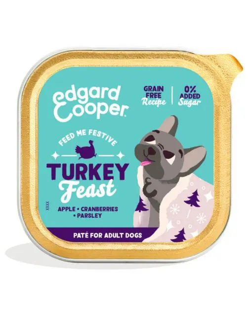 Edgard&Cooper Kuipje Festive Paté - Hondenvoer - Kalkoen 150 g
