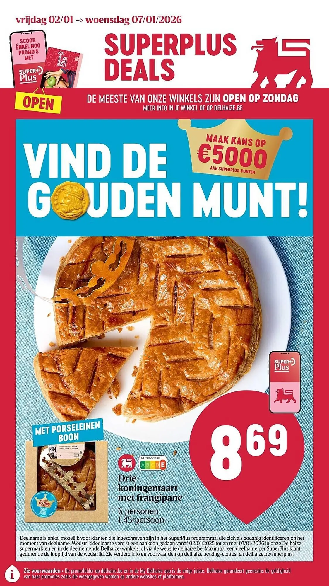Delhaize folder van 2 januari tot 7 januari 2026 - folder pagina 1