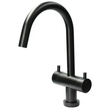 Atlantic keukenkraan Adrian 2-knops zwart