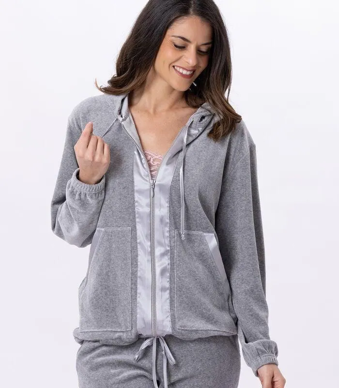 Fluwelen jas met rits VELVET 870