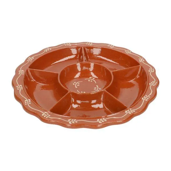 Borrelschaal met takjesslinger,terracotta, Ø 30 cm