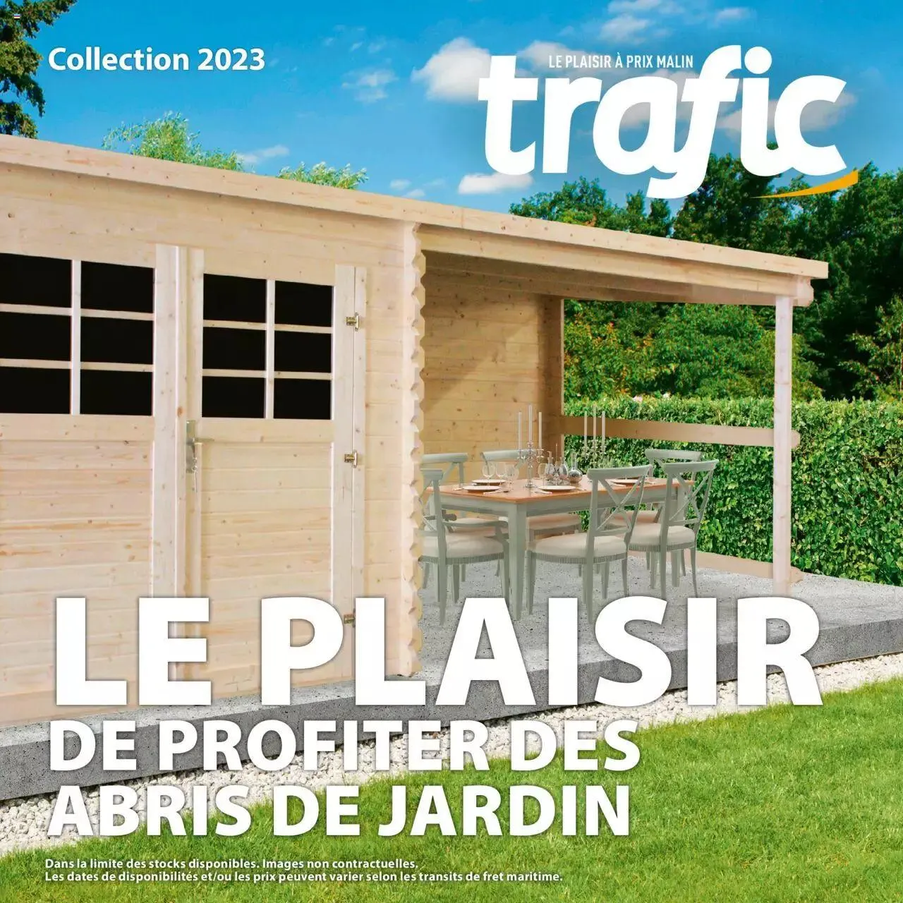 Trafic folder/publicité - Abris de Jardin van 1 januari tot 31 december 2023 - folder pagina 1