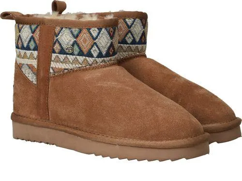 Warmbat Wallaby Woven Boots Cognac Dames