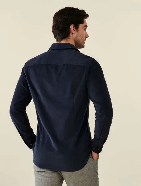 Veluto Overhemd Donkerblauw