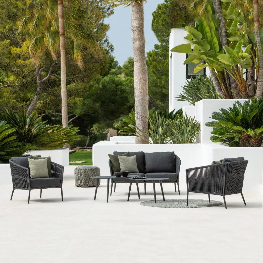 Fortuna loungeset charcoal mat