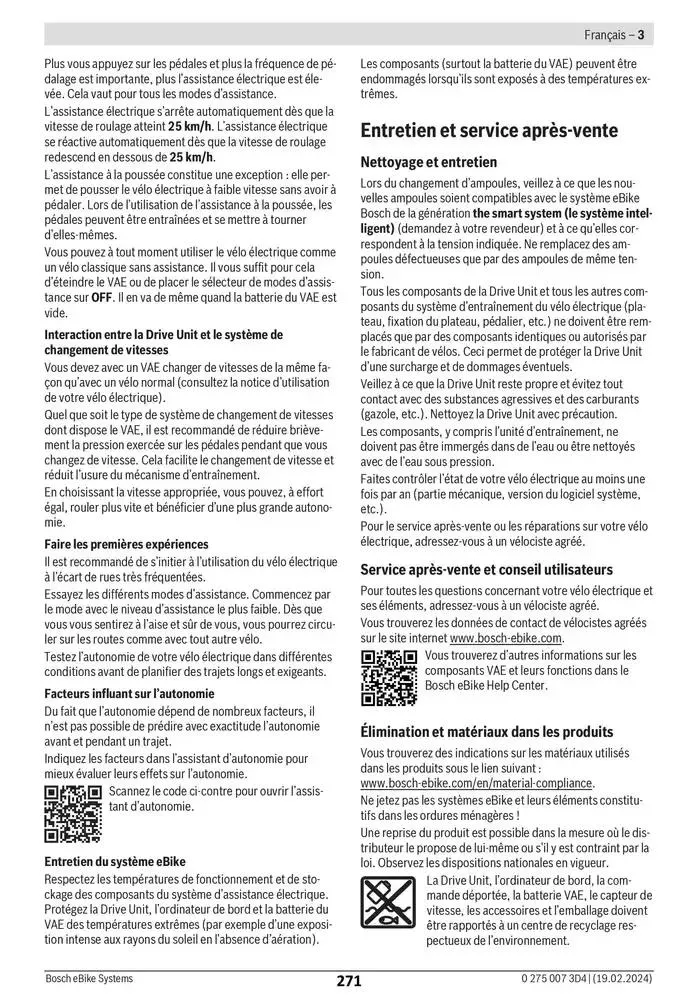 Electric Bike Manual van 12 februari tot 12 augustus 2025 - folder pagina 271