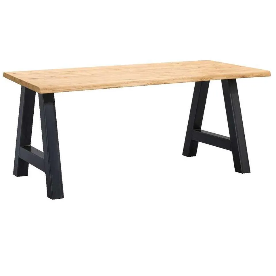 UMIX boomstamtafel Houston A-poot - 75x160x90 cm - eiken/zwart