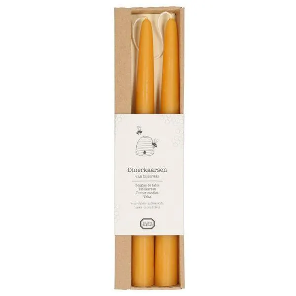 Dinerkaarsen, bijenwas
