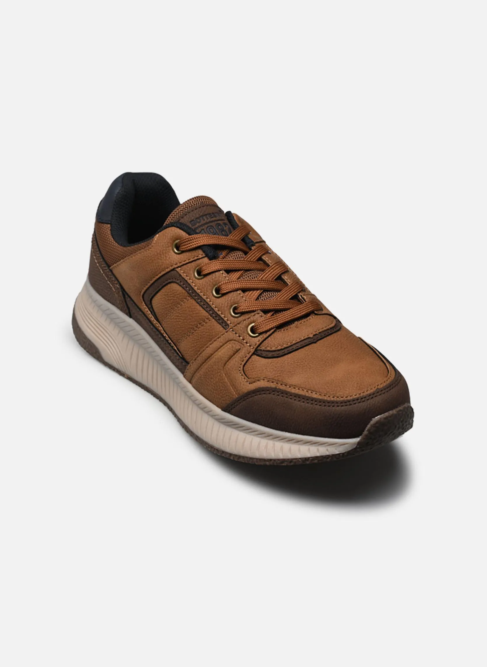 MADE BY Lage sneakers Basket THURO heren bruin