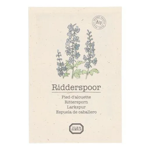 Bloemenzaden, biologisch, Ridderspoor