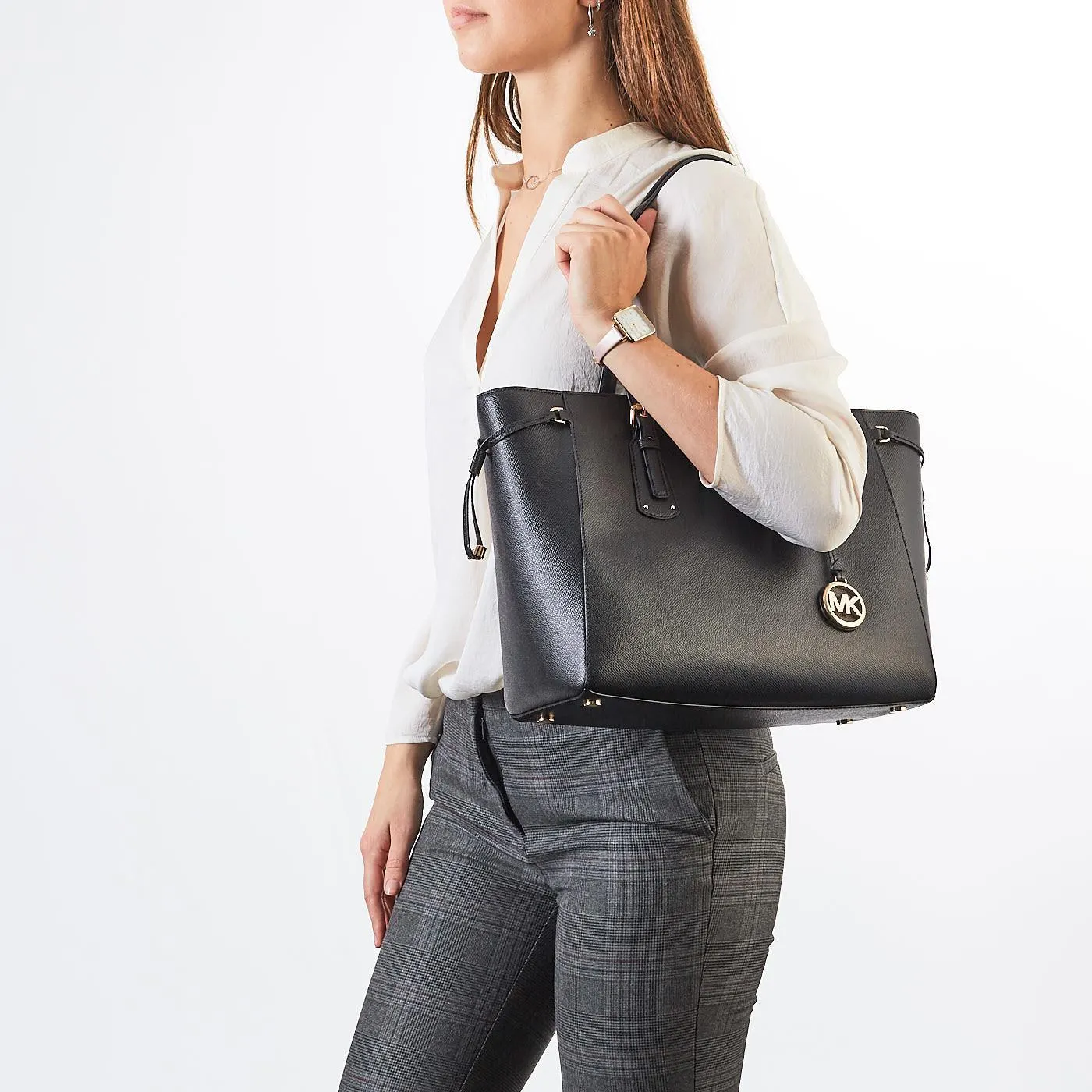 Voyager Zwarte Leren Shopper 30H7GV6T8L-001