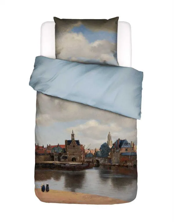 Essenza View on Delft Calming blue Dekbedovertrek