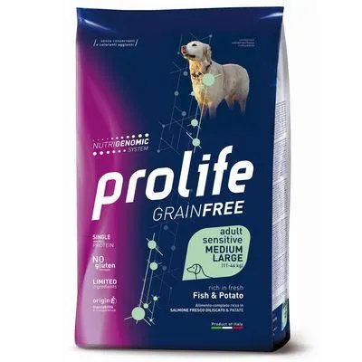 Dog Prolife Grainfree Sensitive medium/large poisson et pomme de terre