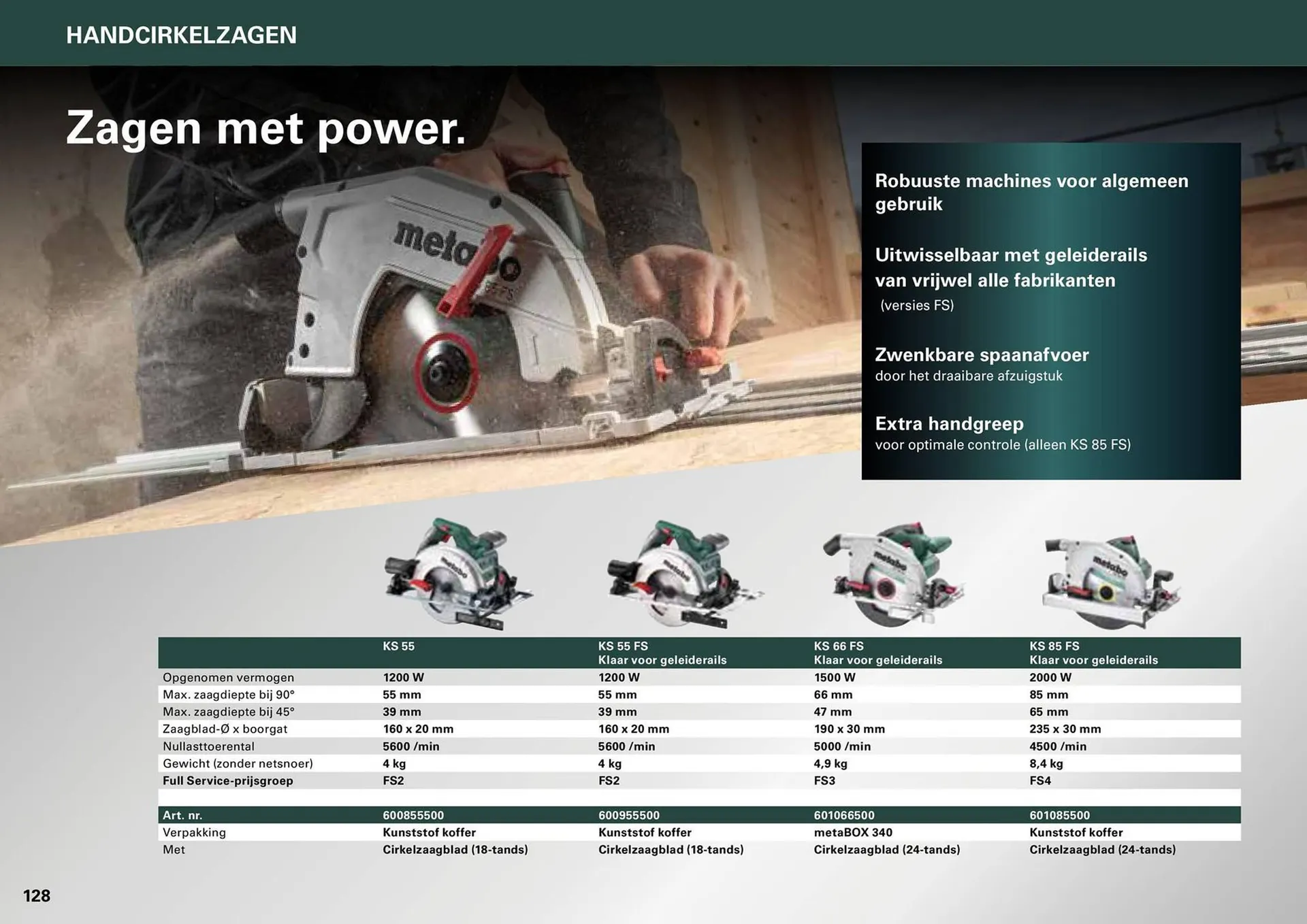 Metabo folder van 7 maart tot 31 december 2024 - folder pagina 128