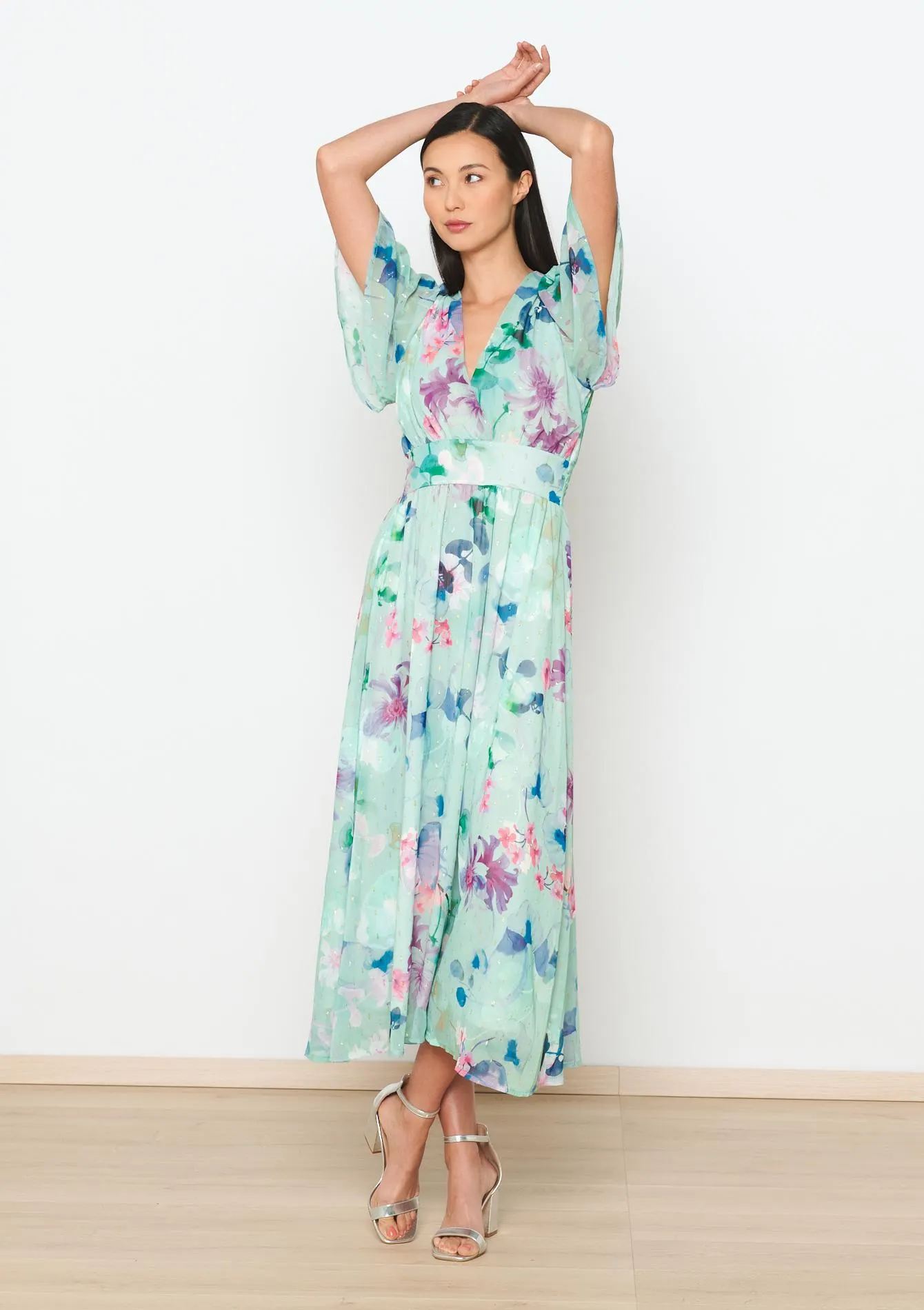 Maxi dress with floral print
