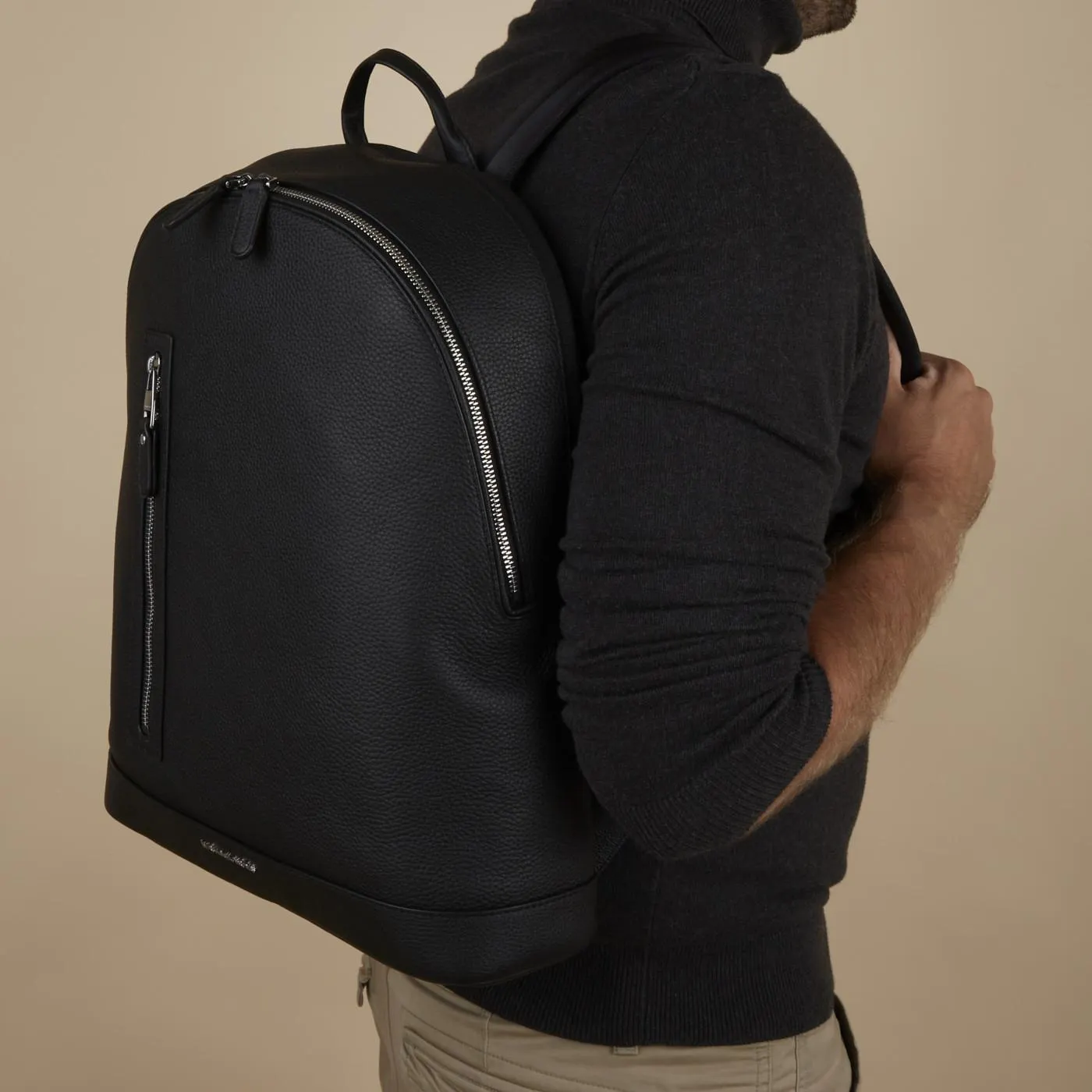 Hudson Zwarte Leren Rugzak 33U2LHDB2L-001