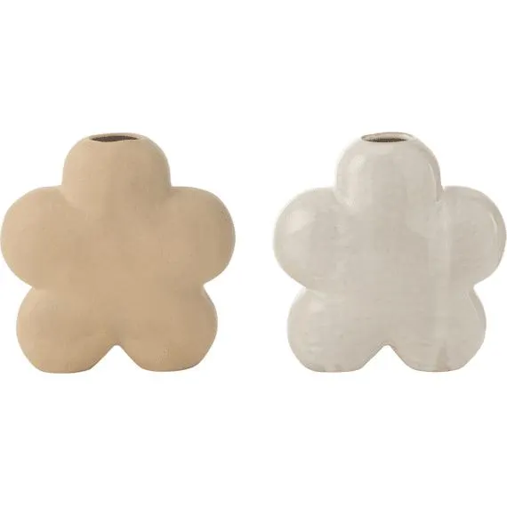 Vaas Bloem Porselein L 16,5x6,5x17cm Assortiment