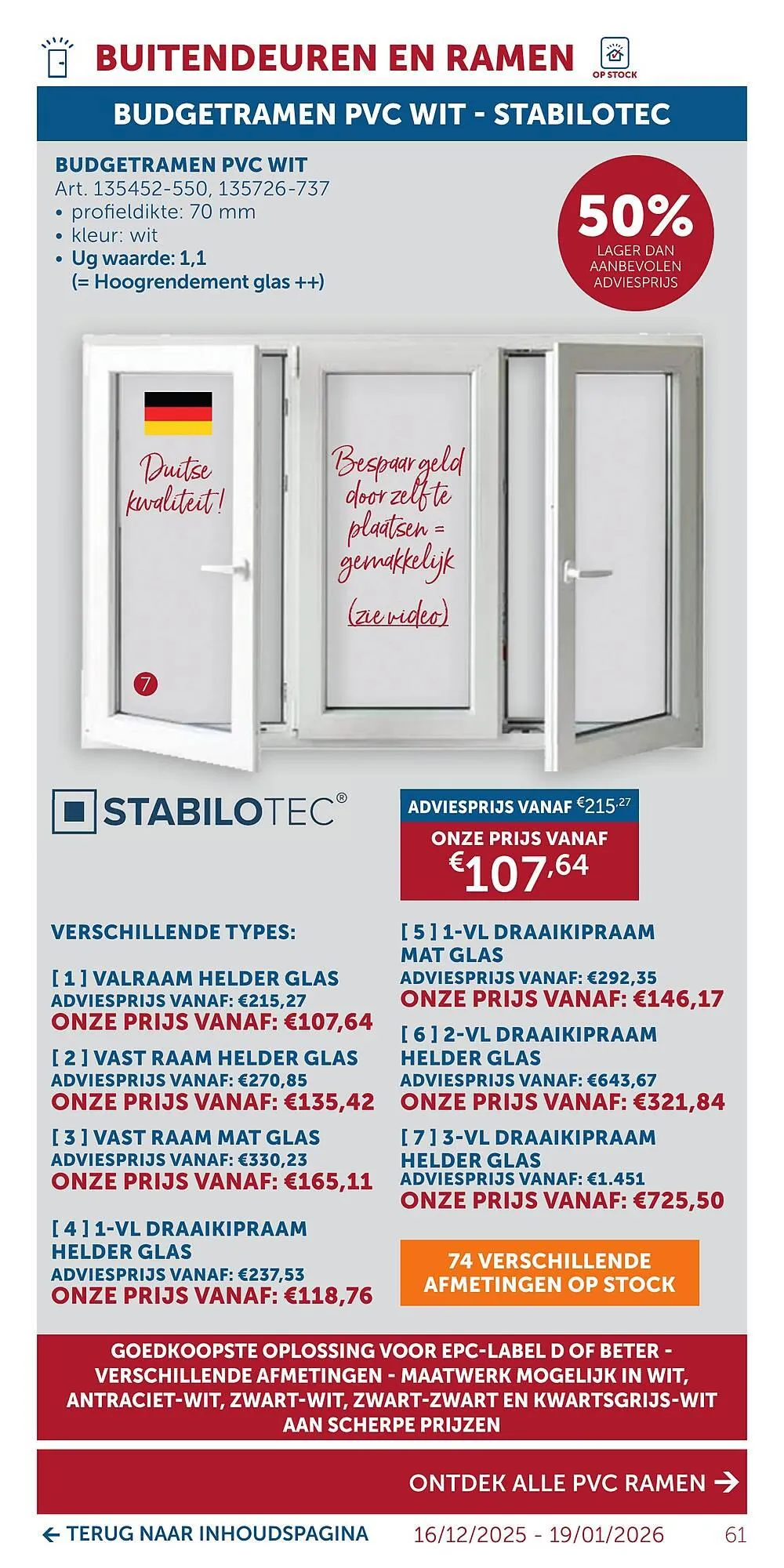 Zelfbouwmarkt folder van 15 december tot 19 januari 2026 - folder pagina 61