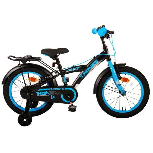 Volare Thombike Kinderfiets - Jongens - 16 inch - Zwart Blauw - Twee Handremmen