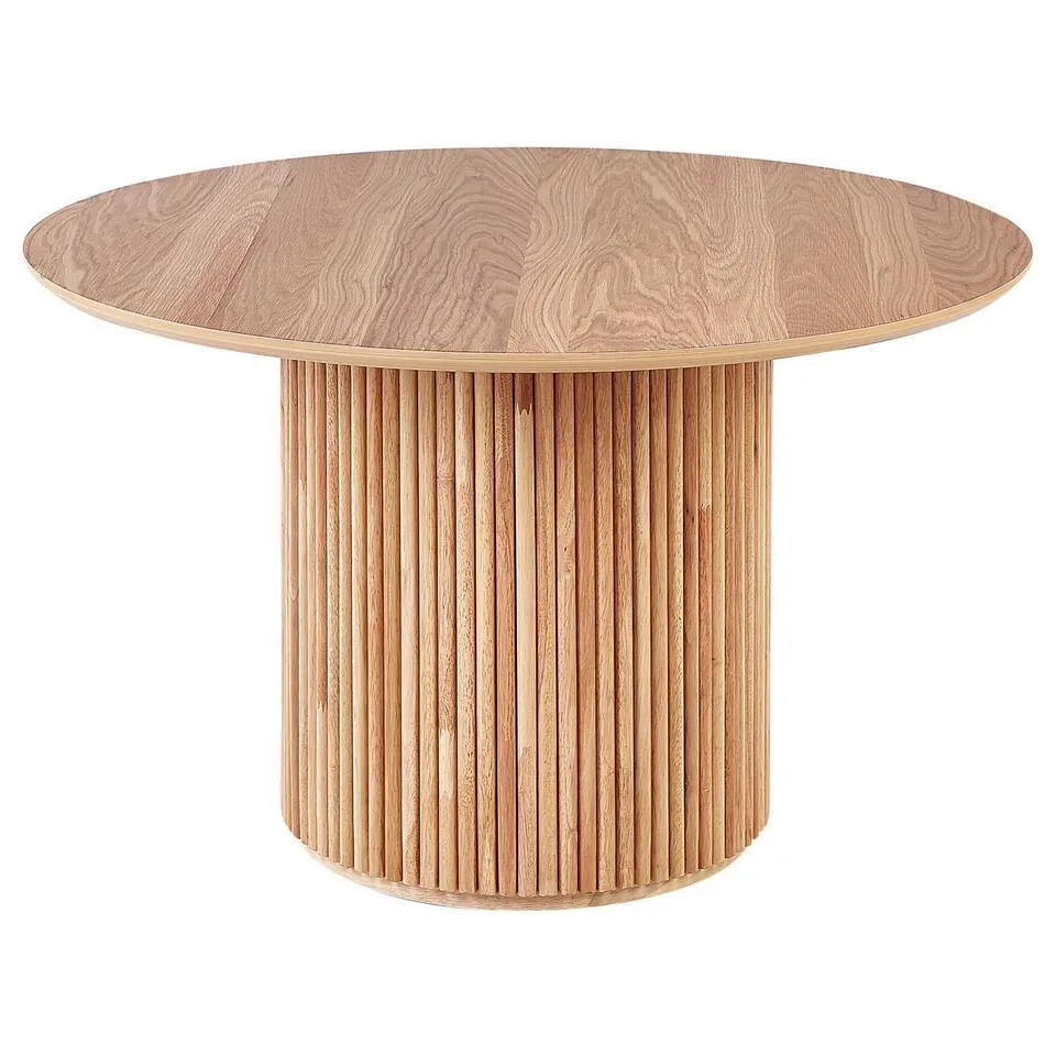 VISTALLA - Ronde eettafel - Lichte houtkleur - 120 cm - MDF