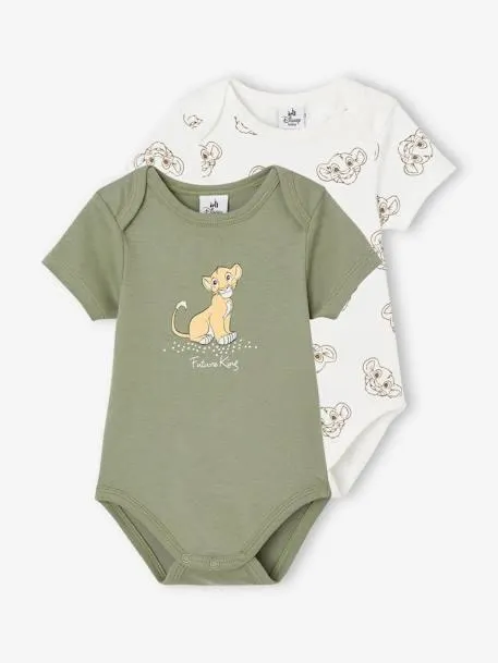 Lot de 2 bodies bébé manches courtes Disney® Le Roi Lion